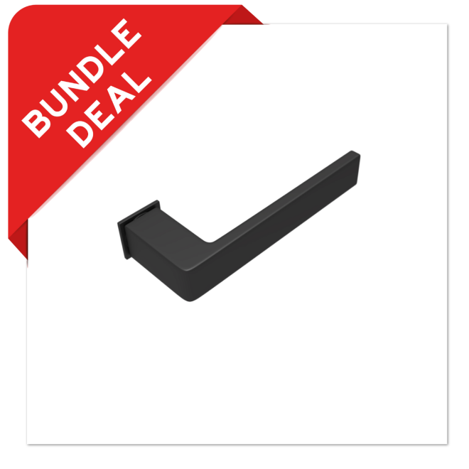 Sluitwerkpakketten met Deurkruk Quadrate 28 Minimal Zwart